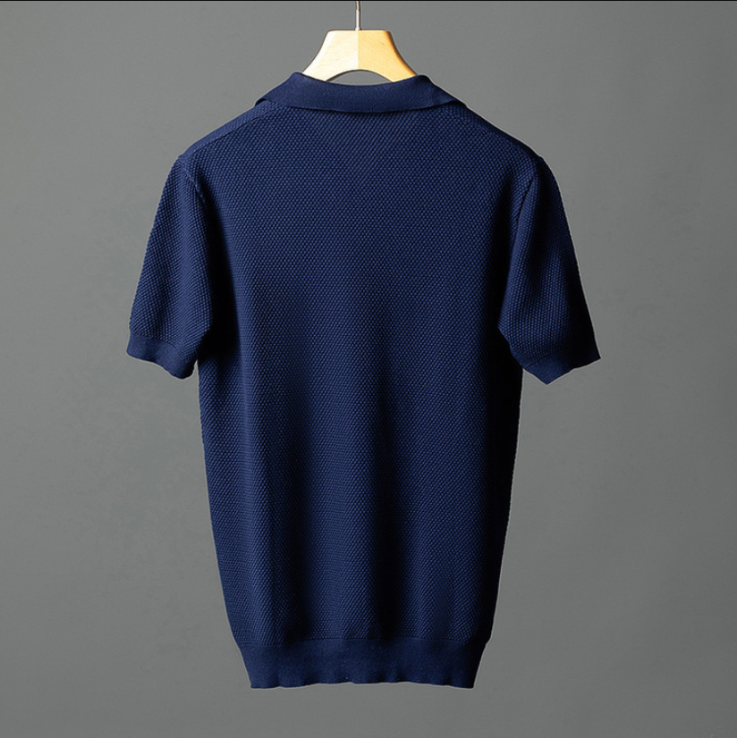 Polo elegante in maglia di cotone
