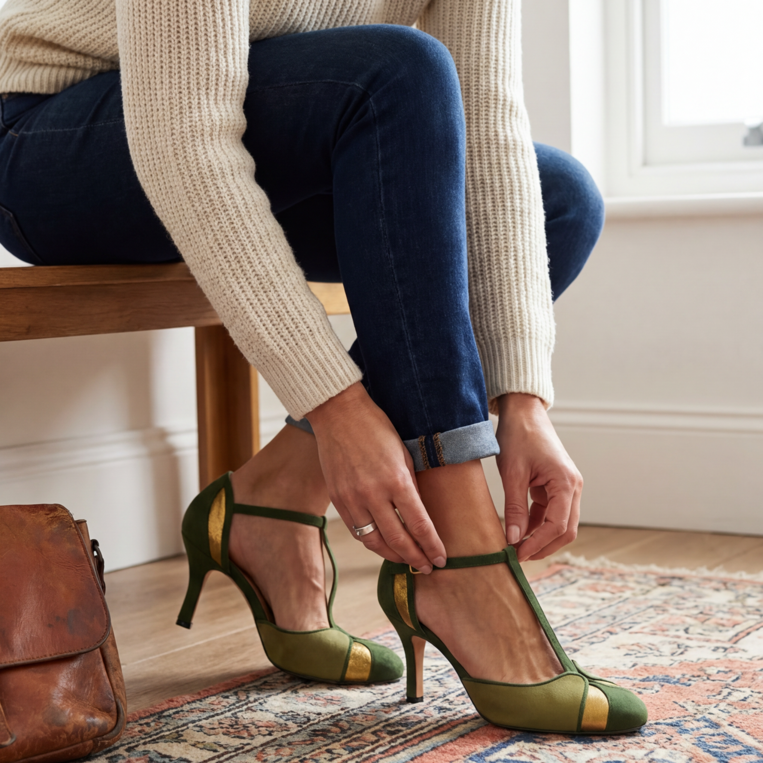 Sandali Vintage Eleganza Verde