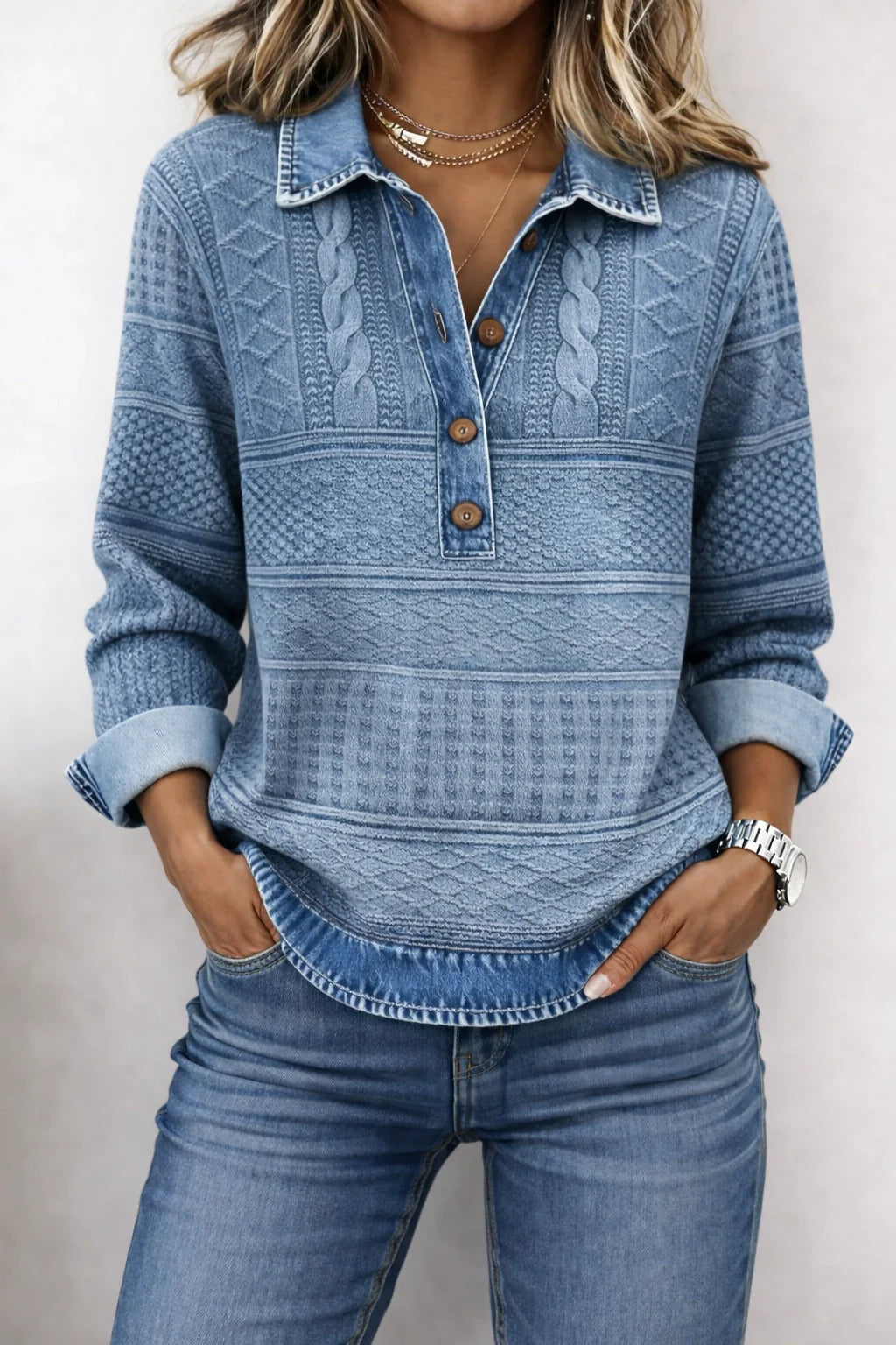 Lorenza™ | Maglia Casual Elegante con Bottoni