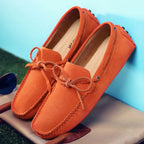 Mocassini estivi casual in pelle scamosciata