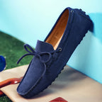 Mocassini estivi casual in pelle scamosciata