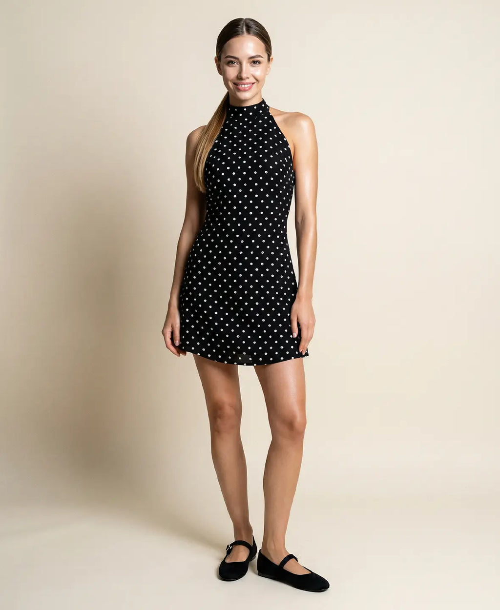Abito Mini Halter Pois Bella