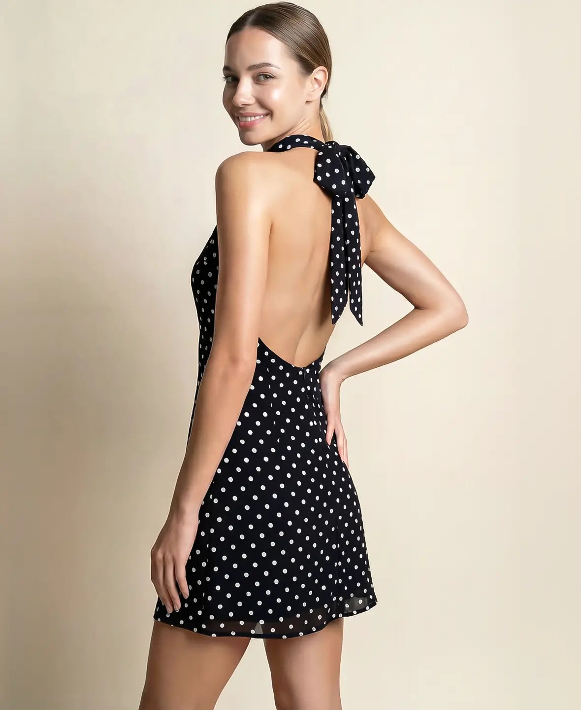 Abito Mini Halter Pois Bella