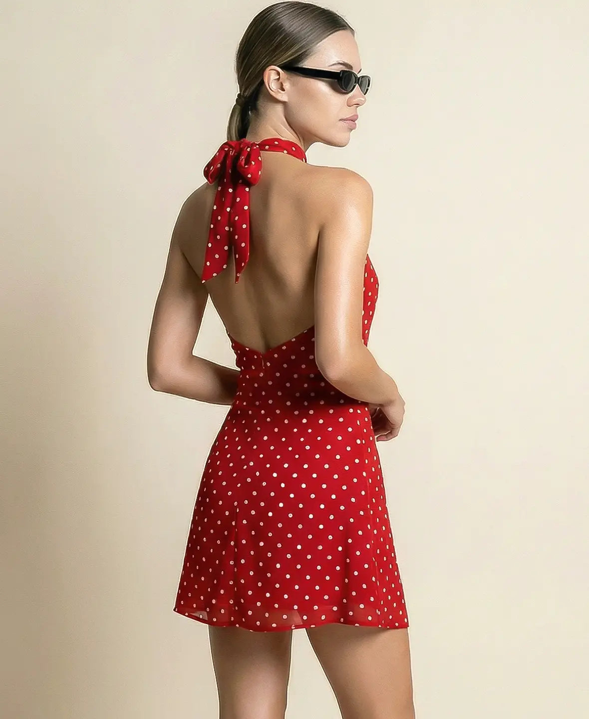 Abito Mini Halter Pois Bella