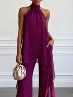 Viola | Completo Elegante Halter con Pantaloni