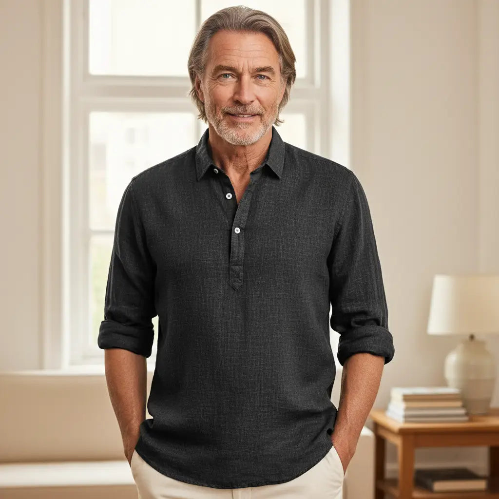 Camicia classica in cotone Sabbio
