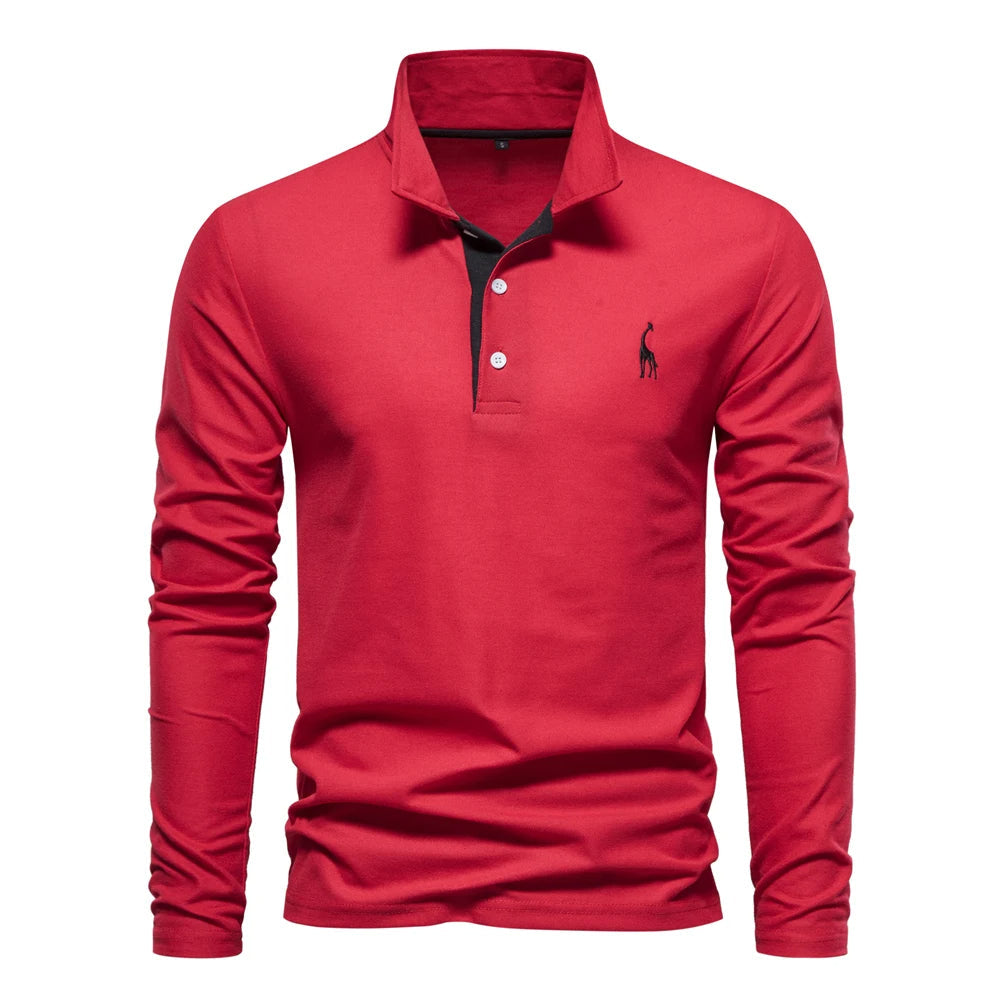 Polo casual a maniche lunghe