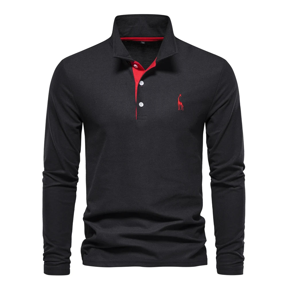 Polo casual a maniche lunghe