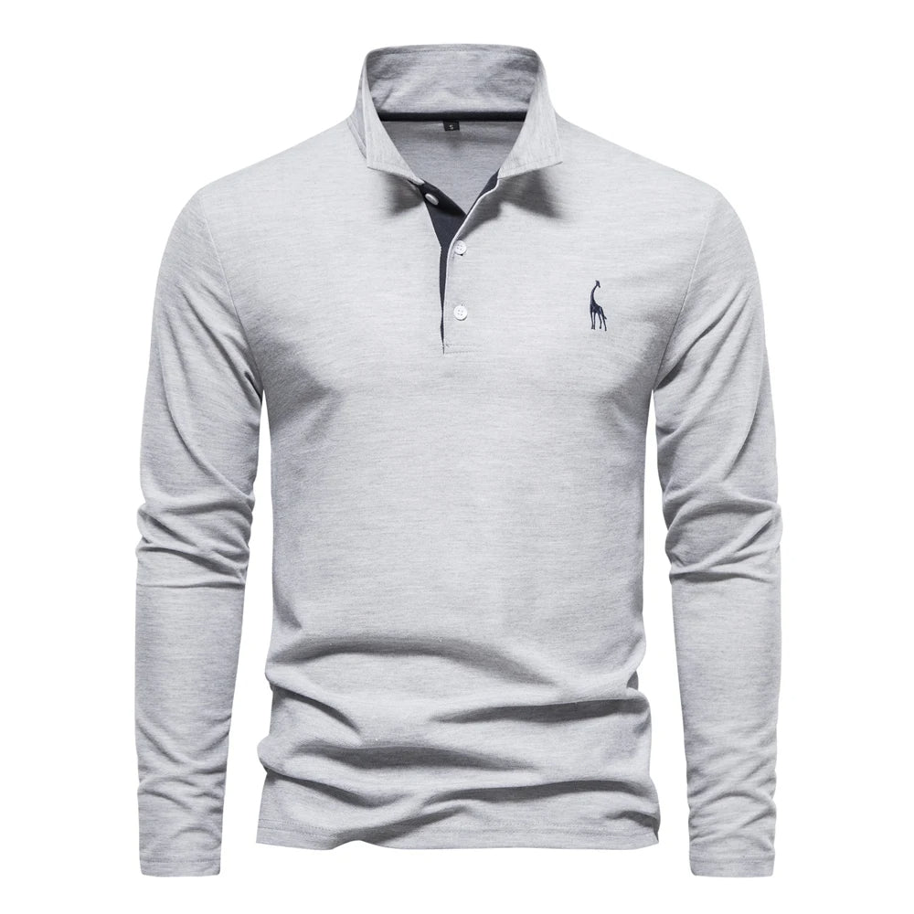 Polo casual a maniche lunghe