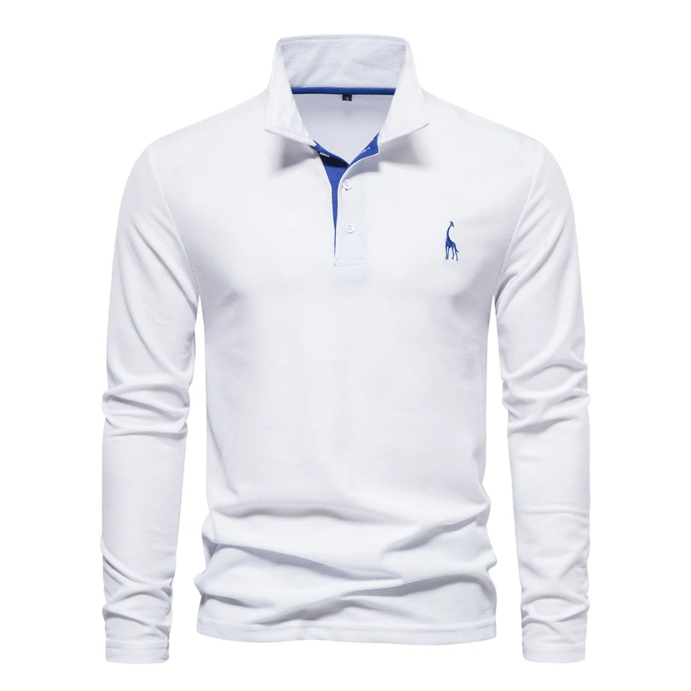 Polo casual a maniche lunghe