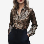 Mylene™ Blusa di lusso con stampa leopardata