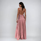 Emma | Vestito Halter Aperto sulla Schiena Metallico