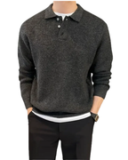 Elegante maglione polo lavorato a maglia